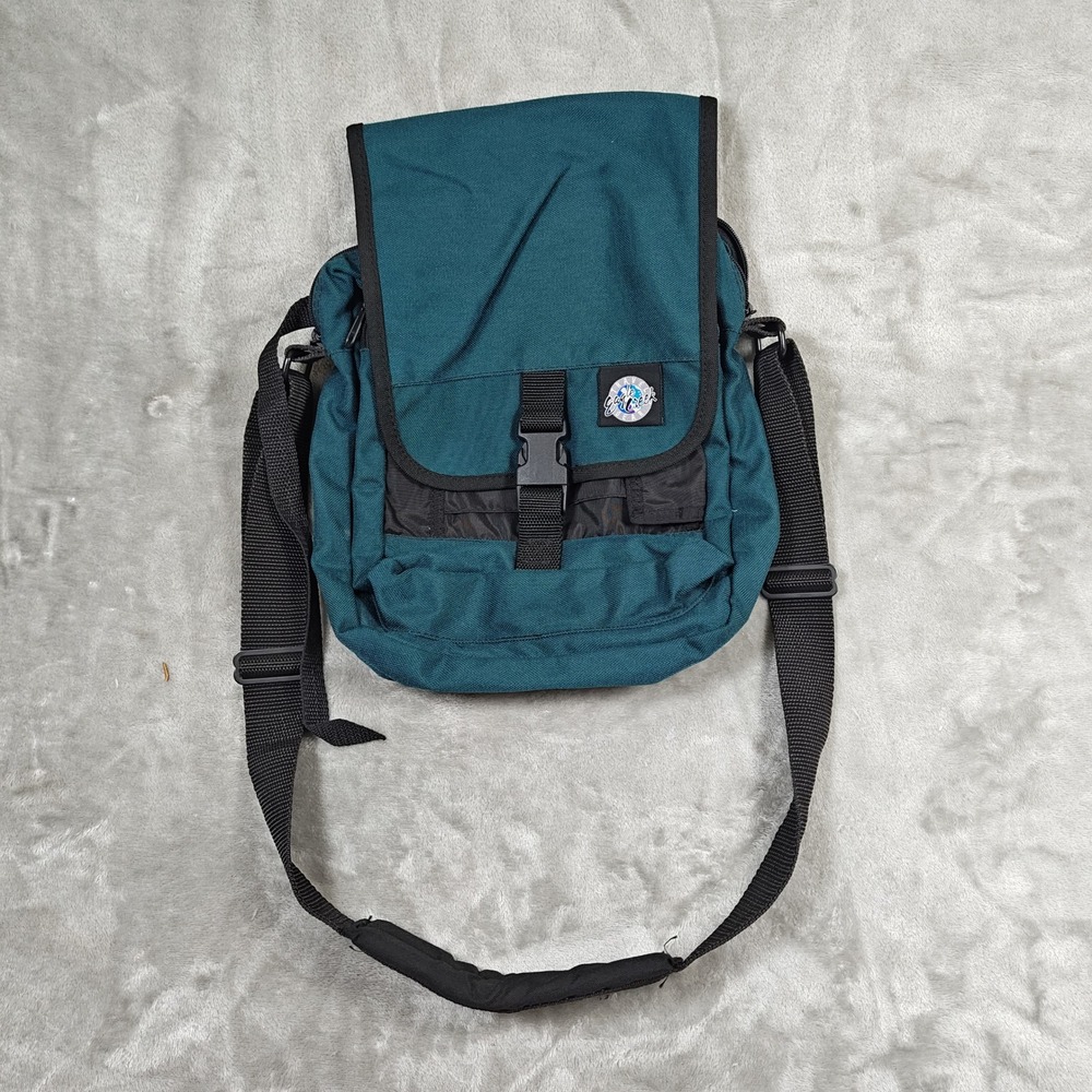 Vintage Eagle Creek Shoulder Bag Mens Green Cordura Nylon Messenger Bag Travel
